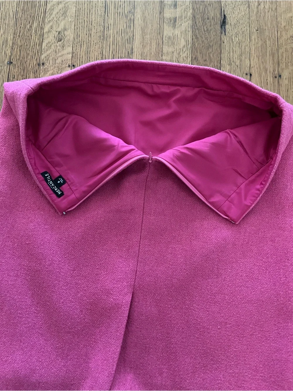 J. Crew Hot Pink Wool Blend Pencil Skirt